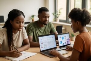 Formation No-Code & IA Générative Abidjan — Étudiants ISD en cours pratique