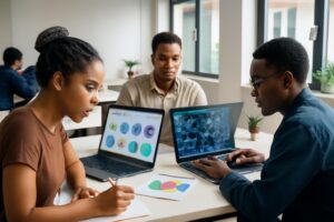 Formation Tronc Commun Digital Abidjan — Étudiants ISD en cours pratique
